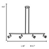 Picture of 5w (4 x 1.25) 1000lm 30k Mirage GU-10 Replaceable LED Dry Location Bronze 4-Light Dimmable LED Semi-Flush or Pendant (OA HT 52") (CAN 1")