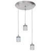 Foto para 18w (3 x 6) 2600lm 29k Circ GU-24 Flourescent Dry Location Brushed Steel Round Pendant Assembly (OA HT 132") (CAN 1")