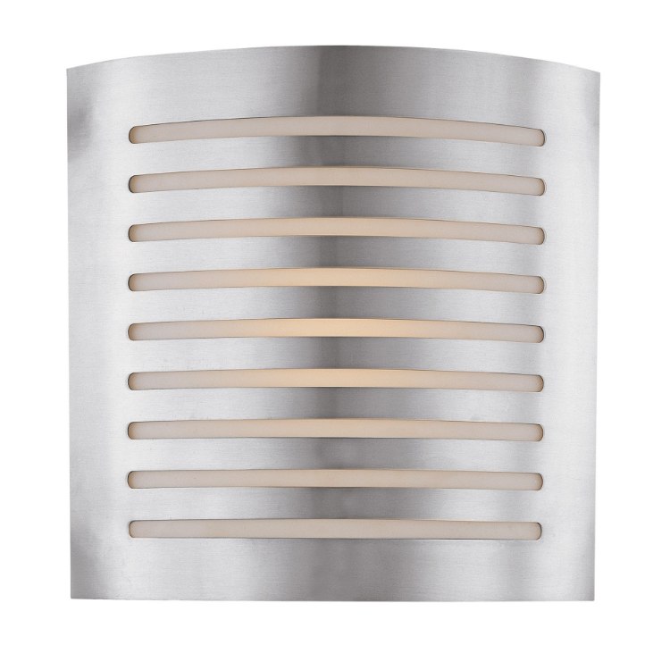 Picture of 16w 1650lm 30k Krypton SSL Dedicated LED Damp Location Brushed Steel Opal Dimmable LED Wall Fixture 12"x12" (CAN 12"x11.25"x0.75")