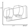 Picture of 4.5w (2 x 2.25) 900lm 30k Evia G9 Replaceable LED Damp Location Chrome 2-Light Dimmable LED Crystal Vanity (CAN 11"x4.75"x0.9")