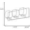 Foto para 4.5w (3 x 1.5) 1350lm 30k Evia G9 Replaceable LED Damp Location Chrome 3-Light Dimmable LED Crystal Vanity (CAN 18.75"x4.75"x0.9")