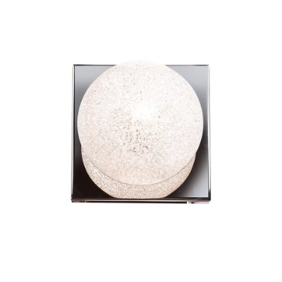 Show details for 4.5w 450lm 30k Opulence G9 Replaceable LED Damp Location Mirrored Stainless Steel Clear 1-Light Dimmable LED Glitter Glass Vanity Picture of 4.5w 450lm 30k Opulence G9 Replaceable LED Damp Location Mirrored Stainless Steel Clear 1-Light Dimmable LED Glitter Glass Vanity