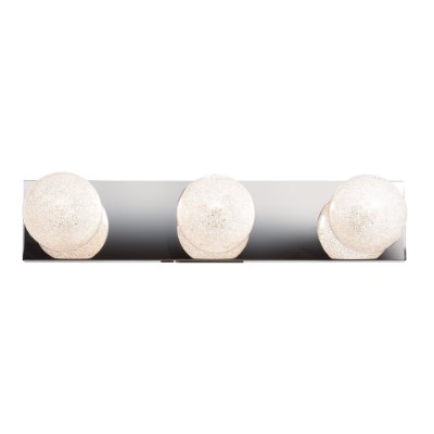 Show details for 4.5w (3 x 1.5) 1350lm 30k Opulence G9 Replaceable LED Damp Location Mirrored Stainless Steel Clear 3-Light Dimmable LED Glitter Glass Vanity Picture of 4.5w (3 x 1.5) 1350lm 30k Opulence G9 Replaceable LED Damp Location Mirrored Stainless Steel Clear 3-Light Dimmable LED Glitter Glass Vanity