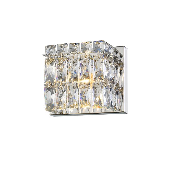 Foto para 5.5w 470lm 30k Magari Dimmable SSL Dedicated LED Damp Location Chrome Crystal 1-Light Vanity