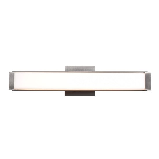 Foto para 20w 1600lm 30k Fjord SSL Dedicated LED Damp Location Brushed Steel Opal Dimmable LED Vanity