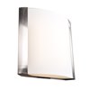 Picture of 34w 2400lm 30k West End SSL Dedicated LED Damp Location Brushed Steel Opal Dimmable LED Wall Fixture