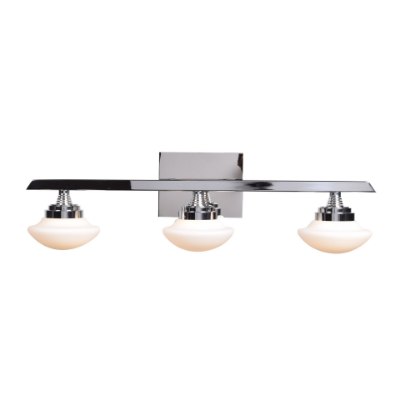Show details for 4w (3 x 1.33333) 1200lm 30k Atomiser SSL Dedicated LED Damp Location Chrome Opal 3-Light Dimmable LED Vanity Picture of 4w (3 x 1.33333) 1200lm 30k Atomiser SSL Dedicated LED Damp Location Chrome Opal 3-Light Dimmable LED Vanity