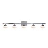 Picture of 4w (5 x 0.8) 2000lm 30k Atomiser SSL Dedicated LED Damp Location Chrome Opal 5-Light Dimmable LED Vanity