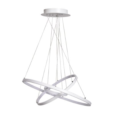 Show details for 52w 5780lm 30k Eternal SSL Dedicated LED Dry Location White Acrylic Lens Dimmable LED 3-Ring Pendant (OA HT 125") (CAN 1.25"Ø4.75") Picture of 52w 5780lm 30k Eternal SSL Dedicated LED Dry Location White Acrylic Lens Dimmable LED 3-Ring Pendant (OA HT 125") (CAN 1.25"Ø4.75")