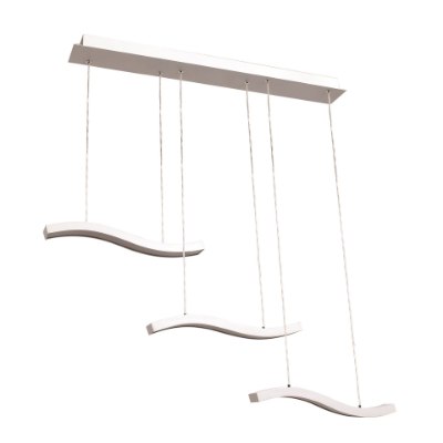 Show details for 12w (3 x 4) 3740lm 30k Ripple SSL Dedicated LED Dry Location White Acrylic Lens Dimmable LED 3-Wave Pendant (OA HT 125") (CAN 4"x33.5"x1.75") Picture of 12w (3 x 4) 3740lm 30k Ripple SSL Dedicated LED Dry Location White Acrylic Lens Dimmable LED 3-Wave Pendant (OA HT 125") (CAN 4"x33.5"x1.75")