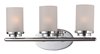 Foto para Corona 3-Light Bath Vanity PC Frosted Frosted Glass MB Incandescent Incandescent