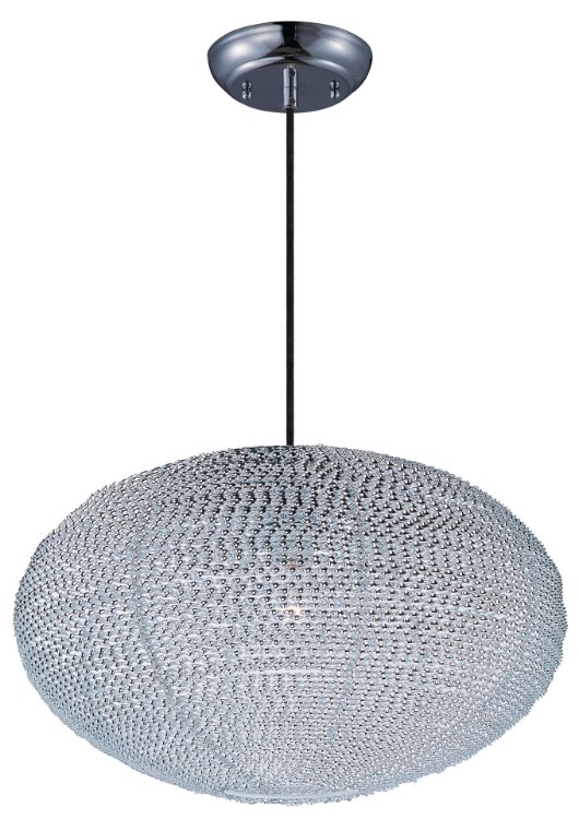 Picture of Twisp 1-Light Pendant PC Aluminum Strand MB Incandescent Incandescent 20"x20"x12" (OA HT 132") (CAN 4.75"x4.75"x1.1")