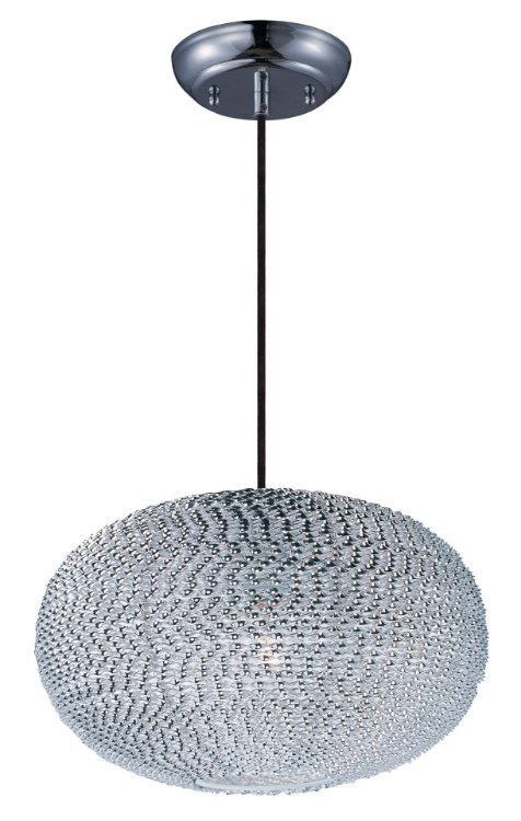 Picture of Twisp 1-Light Pendant PC Aluminum Strand MB Incandescent Incandescent 16"x16"x9.5" (OA HT 129.5") (CAN 4.75"x4.75"x1.1")
