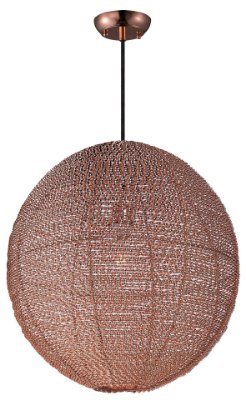 Mostrar detalles para Twisp 1-Light Pendant CP Aluminum Strand MB Incandescent Incandescent 20"x20"x20" (OA HT 140") Imagen de Twisp 1-Light Pendant CP Aluminum Strand MB Incandescent Incandescent 20"x20"x20" (OA HT 140")
