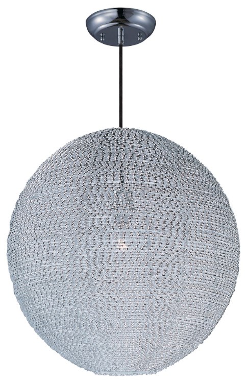 Picture of Twisp 1-Light Pendant PC Aluminum Strand MB Incandescent Incandescent 20"x20"x20" (OA HT 140") (CAN 4.75"x4.75"x1.1")