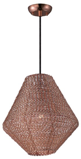 Picture of Twisp 1-Light Pendant CP Aluminum Strand MB Incandescent Incandescent 15"x15"x14.5" (OA HT 134.5")