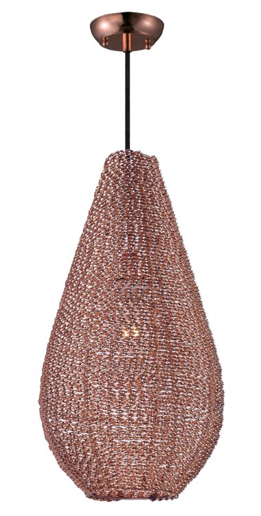Picture of Twisp 1-Light Pendant CP Aluminum Strand MB Incandescent Incandescent 11"x11"x20" (OA HT 140")
