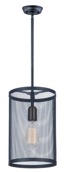 Foto para Palladium 1-Light Pendant BKNAB Steel Mesh MB Incandescent Incandescent (OA HT 20.25"-44.25") (CAN 5"x5"x1.25")