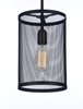 Foto para Palladium 1-Light Pendant BKNAB Steel Mesh MB Incandescent Incandescent (OA HT 20.25"-44.25") (CAN 5"x5"x1.25")