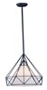 Foto para TeePee 1-Light Pendant BK Fabric MB Incandescent Incandescent (OA HT 23.5"-47.75") (CAN 6"x6"x1")