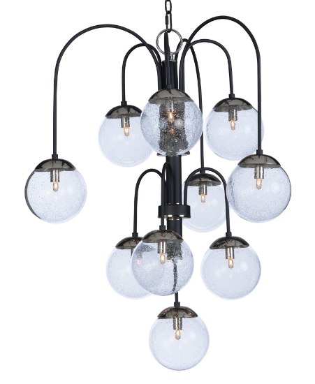 Picture of Reverb 10-Light Pendant TXBPN Bubble Glass Bubble Glass G9 Xenon 30"x30"x34" (OA HT 34"-74.5") (CAN 6"x6"x1.25")36" Chain