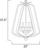 Picture of Road House 5-Light Chandelier BWIO CA Incandescent Incandescent (OA HT 26.13"-64.13")36" Chain