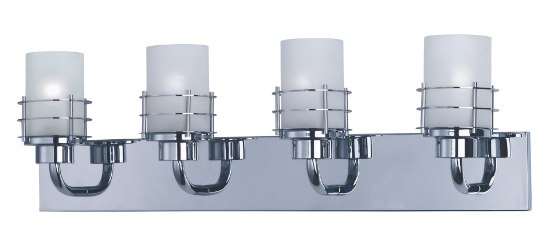 Picture of Tier 4-Light Bath Vanity PC Frosted Frosted Glass MB Incandescent Incandescent (OA HT 9.5")