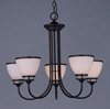 Picture of Novus 5-Light Chandelier OI Satin White Opal Glass MB Incandescent Incandescent (CAN 5"x5"x0.8")36" Chain