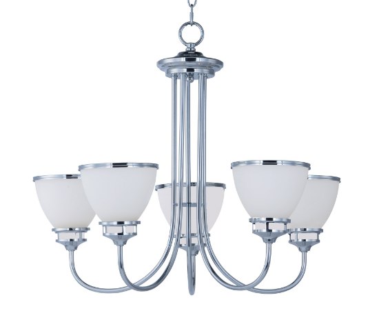 Picture of Novus 5-Light Chandelier PC Satin White Opal Glass MB Incandescent Incandescent (CAN 5"x5"x0.8")36" Chain