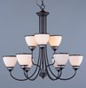 Picture of Novus 9-Light Chandelier OI Satin White Opal Glass MB Incandescent Incandescent (CAN 5"x5"x0.8")72" Chain