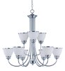 Picture of Novus 9-Light Chandelier PC Satin White Opal Glass MB Incandescent Incandescent (CAN 5"x5"x0.8")72" Chain