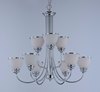 Picture of Novus 9-Light Chandelier PC Satin White Opal Glass MB Incandescent Incandescent (CAN 5"x5"x0.8")72" Chain