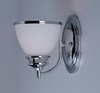 Foto para Novus 1-Light Wall Sconce PC Satin White Opal Glass MB Incandescent Incandescent