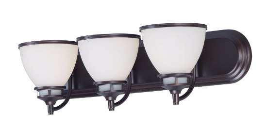 Foto para Novus 3-Light Bath Vanity OI Satin White Opal Glass MB Incandescent Incandescent