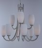 Picture of Taylor 9-Light Chandelier SN Satin White Opal Glass MB Incandescent Incandescent (CAN 2.54"x2.54"x1")72" Chain