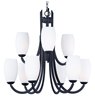 Picture of Taylor 9-Light Chandelier TXB Satin White Opal Glass MB Incandescent Incandescent (CAN 2.54"x2.54"x1")72" Chain