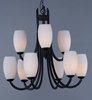 Picture of Taylor 9-Light Chandelier TXB Satin White Opal Glass MB Incandescent Incandescent (CAN 2.54"x2.54"x1")72" Chain