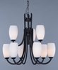 Picture of Taylor 9-Light Chandelier TXB Satin White Opal Glass MB Incandescent Incandescent (CAN 2.54"x2.54"x1")72" Chain