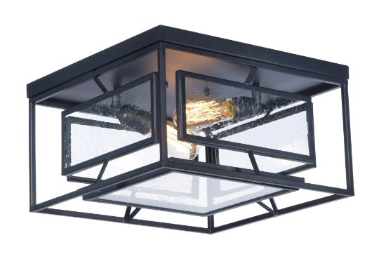 Foto para Era 2-Light Ceiling Lamp BK Seedy Seedy Glass MB Incandescent Incandescent