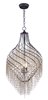 Picture of Twirl 3-Light Pendant OI Cognac CRYSTAL CA Incandescent Incandescent (OA HT 32.5"-69.5") (CAN 5"x5"x1.25")36" Chain