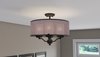 Picture of Lucid 4-Light Semi-Flush Mount OI Organza Fabric + Gla MB Incandescent Incandescent (OA HT 14.5") (CAN 4.75"x4.75"x1")