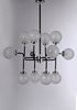 Picture of Atom 12-Light Pendant Lamp BKPN White Opal Glass CA Incandescent E12 Incandescent (OA HT 64")