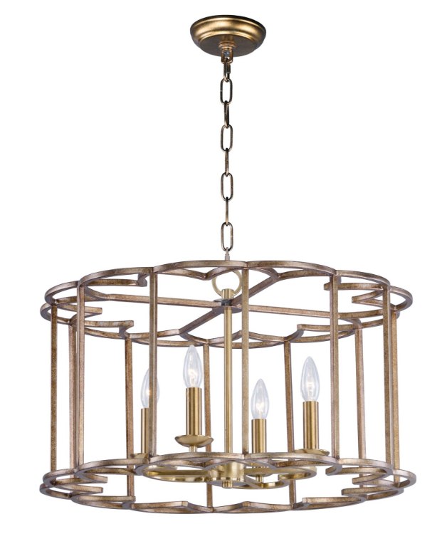 Foto para Helix 4-Light Chandelier BZF CA Incandescent E12 Incandescent 36" Chain