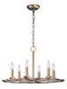 Foto para Helix 6-Light Chandelier BZF CA Incandescent E12 Incandescent 24"x24"x14" 36" Chain