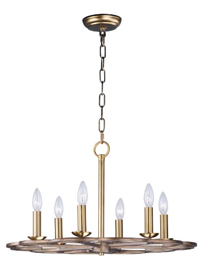 Picture of Helix 6-Light Chandelier BZF CA Incandescent E12 Incandescent 24"x24"x14" 36" Chain