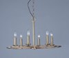 Foto para Helix 6-Light Chandelier BZF CA Incandescent E12 Incandescent 24"x24"x14" 36" Chain