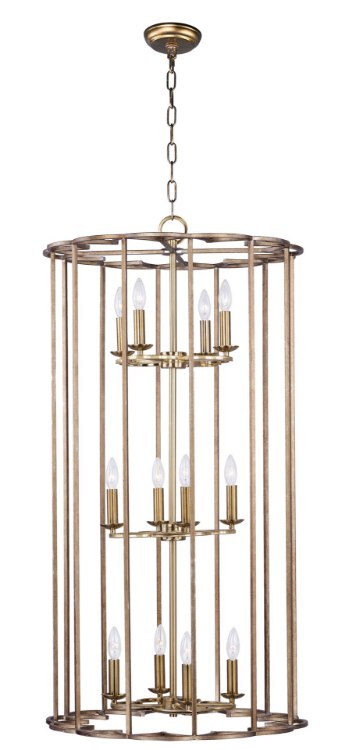 Picture of Helix 12-Light Pendant BZF CA Incandescent E12 Incandescent 72" Chain