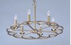 Foto para Helix 6-Light Chandelier BZF CA Incandescent E12 Incandescent 31.5"x31.5"x14" 36" Chain