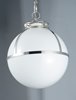 Picture of Retro 1-Light Pendant PN White Glass MB Incandescent (OA HT 18.25"-77.75") (CAN 5"x5"x0.75")36" Chain