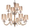 Picture of Venezia 12-Light Chandelier PN Cognac Fabric CA Incandescent Incandescent 72" Chain